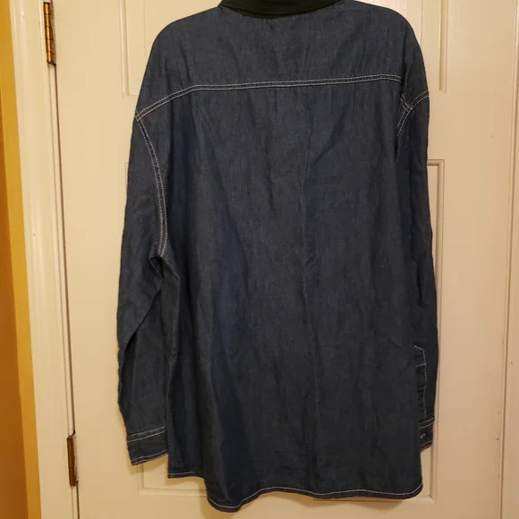 Vintage Long Sleeve Denim M&M's Candy Shirt Says "eye candy" NWT - Picture 6 of 11